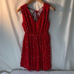 Madewell Red Floral Mini Dress